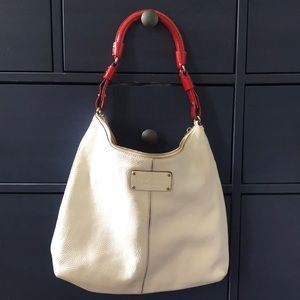 Kate Spade white leather shoulder purse